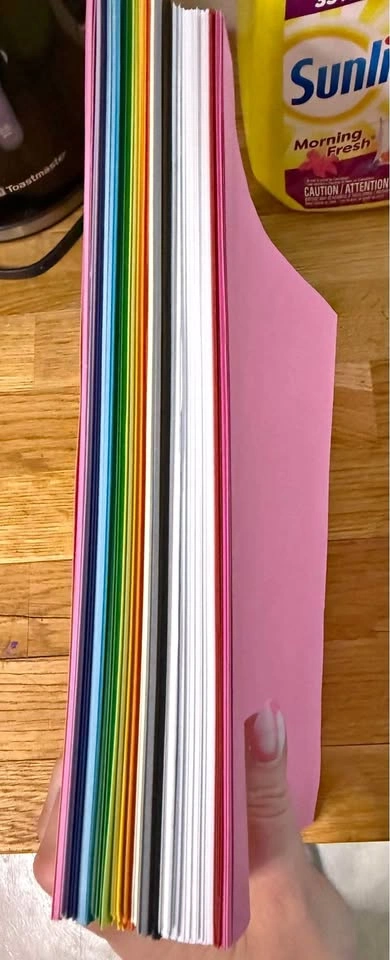 Assorted Multi-Color Construction Paper Stack