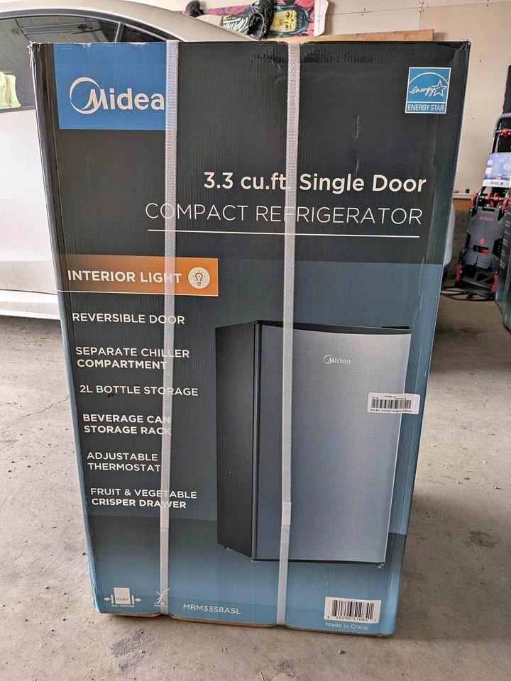 NEW Mini Fridge - Stainless Steel