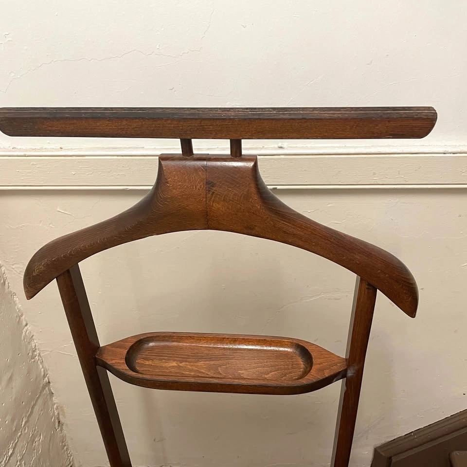 VTG Mid-Century Modern Suit Valet Stand w/ Shoe Rack 44” - photo 2