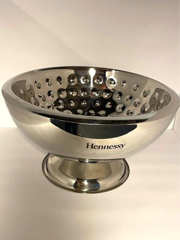Hennessy Large Double-Walled Ice Bucket/Bowl with Interior Bumps
