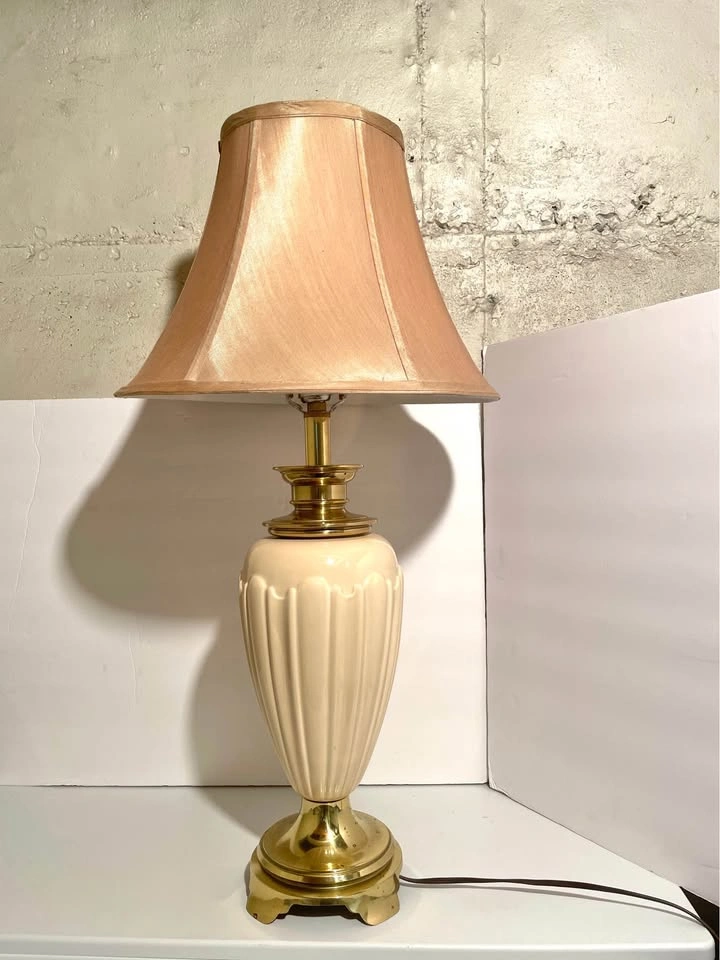 VTG Stiffel and Lenox MCM Brass Table Lamp Hollywood Regency 30” - photo 2