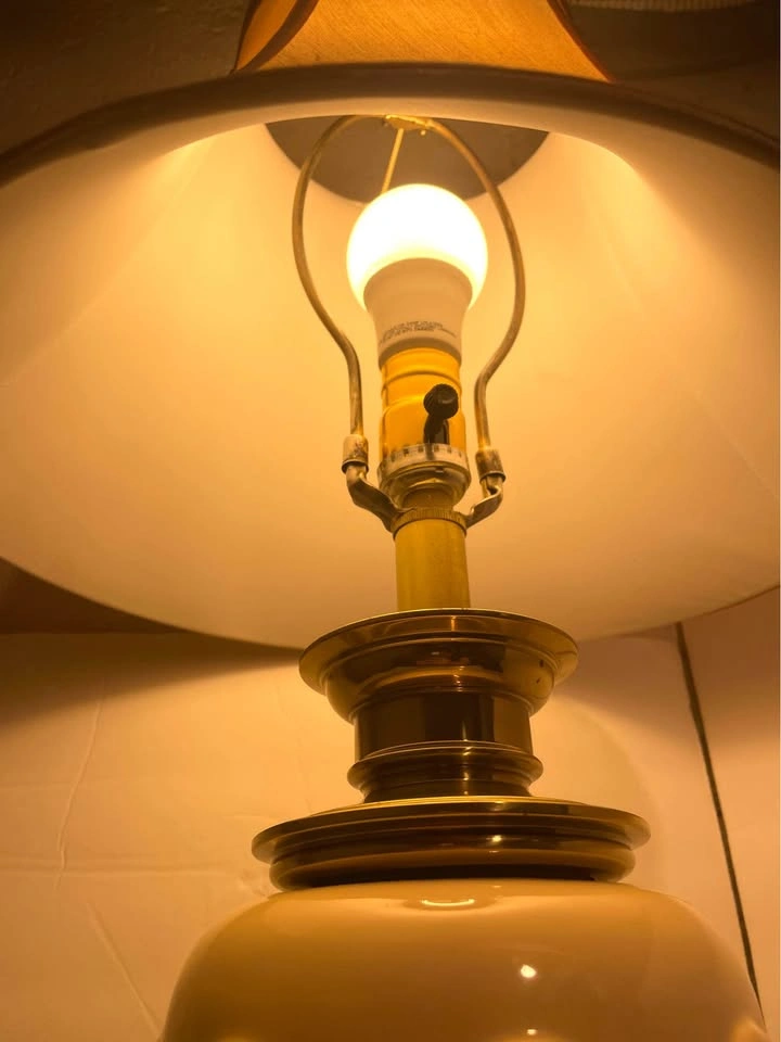 VTG Stiffel and Lenox MCM Brass Table Lamp Hollywood Regency 30” - photo 4