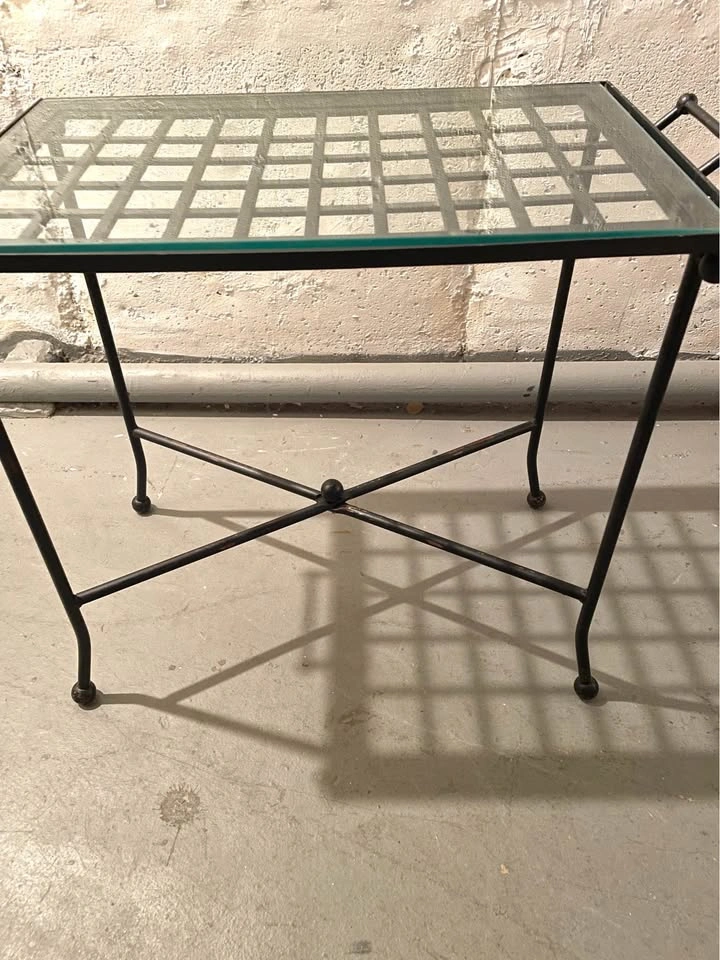 VTG Side Table, Removable Top Tray with Glass Insert (Bombay Com - photo 3