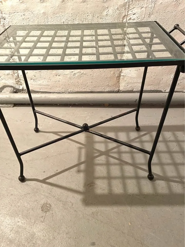 VTG Side Table, Removable Top Tray with Glass Insert (Bombay Com - photo 3