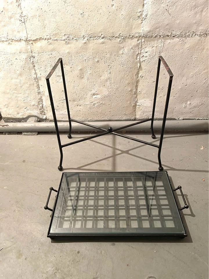 VTG Side Table, Removable Top Tray with Glass Insert (Bombay Com - photo 5