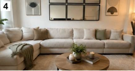 (FREE DELIVERY) Modern Beige Sectional Sofa from Ashley - photo 4