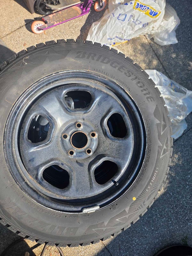 Winter tires on rims