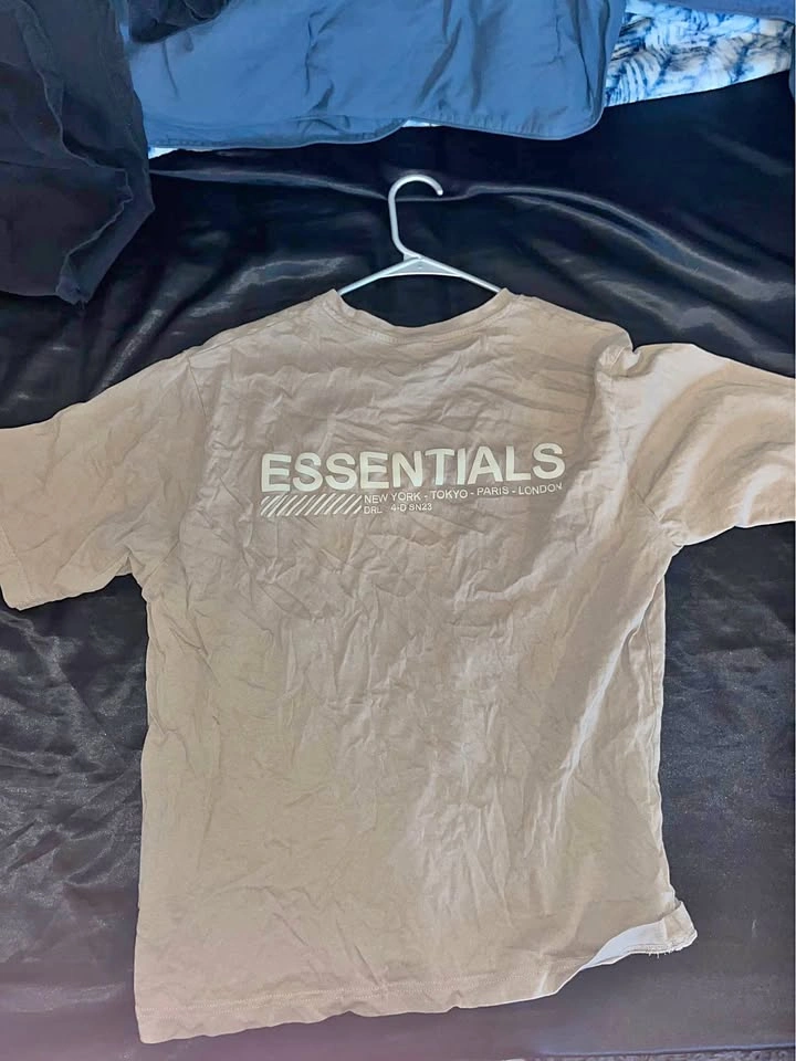 Essentials light brown t-shirt size M