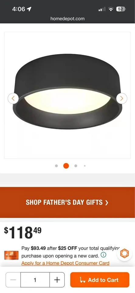 Artika Alton LED Ceiling Light tunable white dimmable black wood