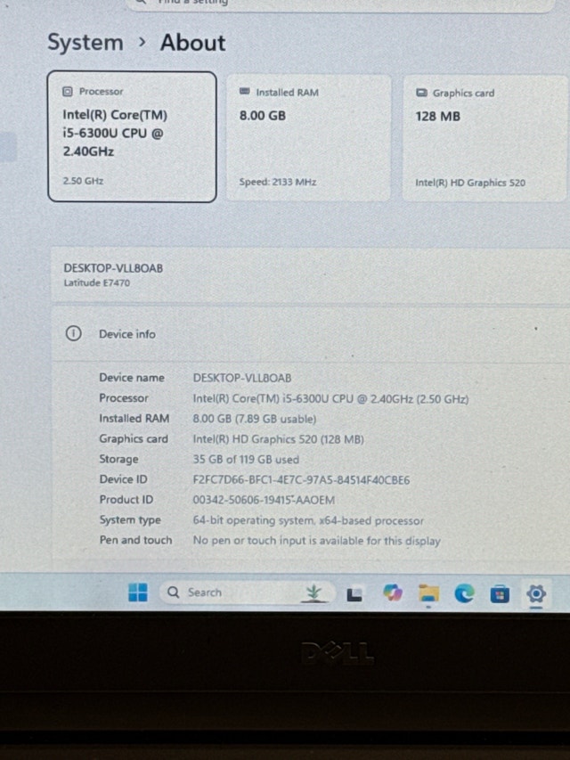 Dell Latitude 7470 - Core i5 - 8GB Ram - 120GB SSD - photo 3