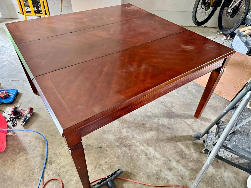 Solid wood dining table
