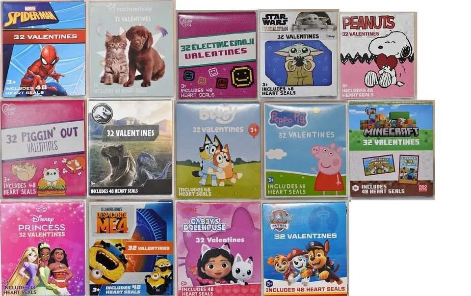 Licensed Character Valentines with Heart Seals thumbnail