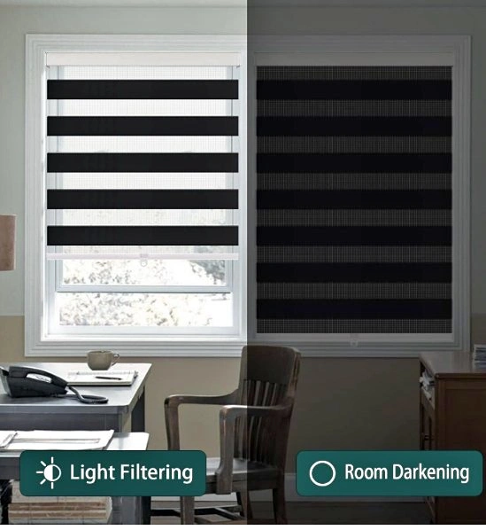 Cordless Zebra roller blinds 45Wx72H
