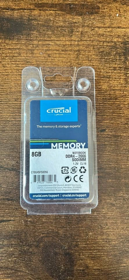 Crucial 8GB Single DDR4 2666