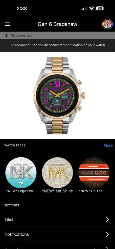 MK digital 44 mm smart watch Bradshaw Gen 6 - photo 5