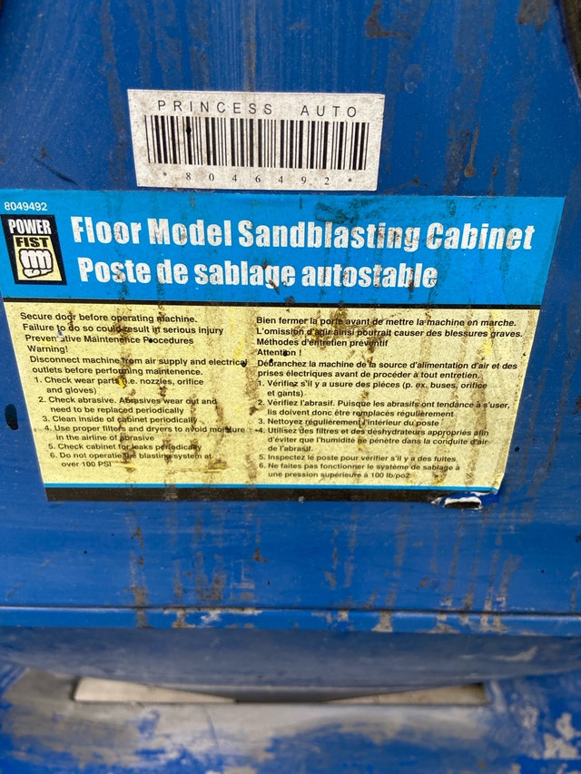 Power Fist Floor Model Sandblasting Cabinet - photo 2