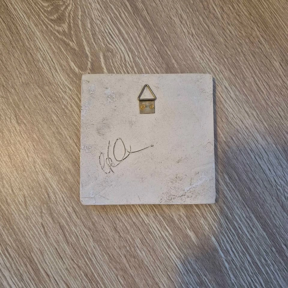 One of a Kind, Handmade Ceramic Wall Tile of a Bird - photo 2