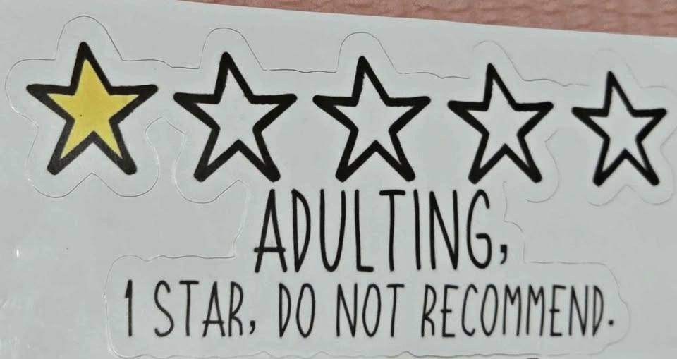 Adulting 1 Star Sticker