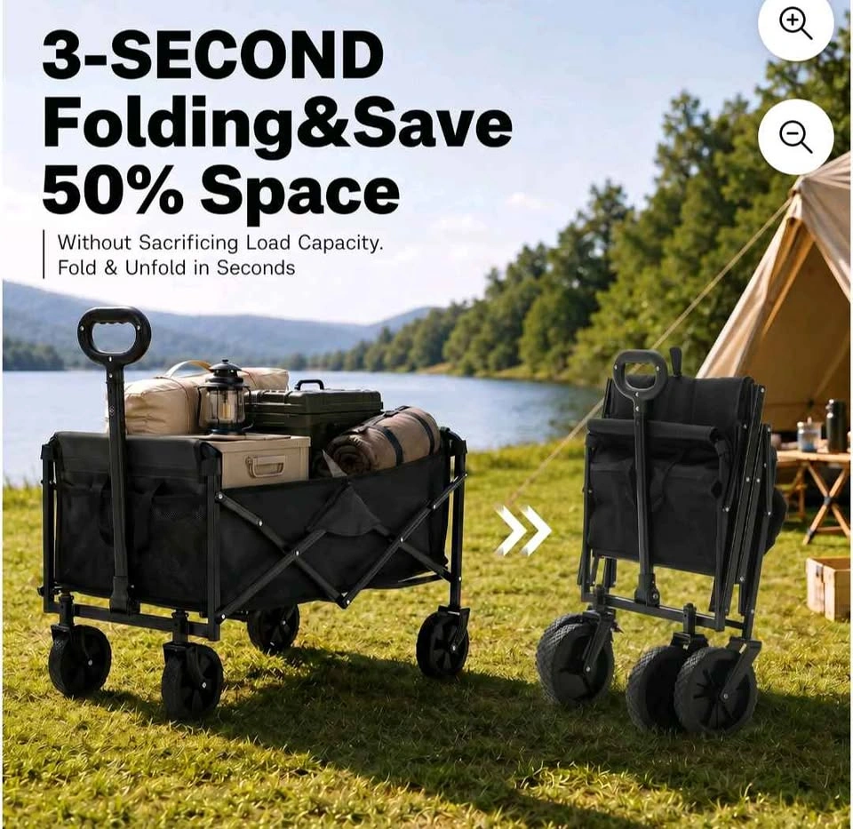 Heavy Duty Large Folding Wagon BRAND NEW IN BOX ONLY $40 - photo 3