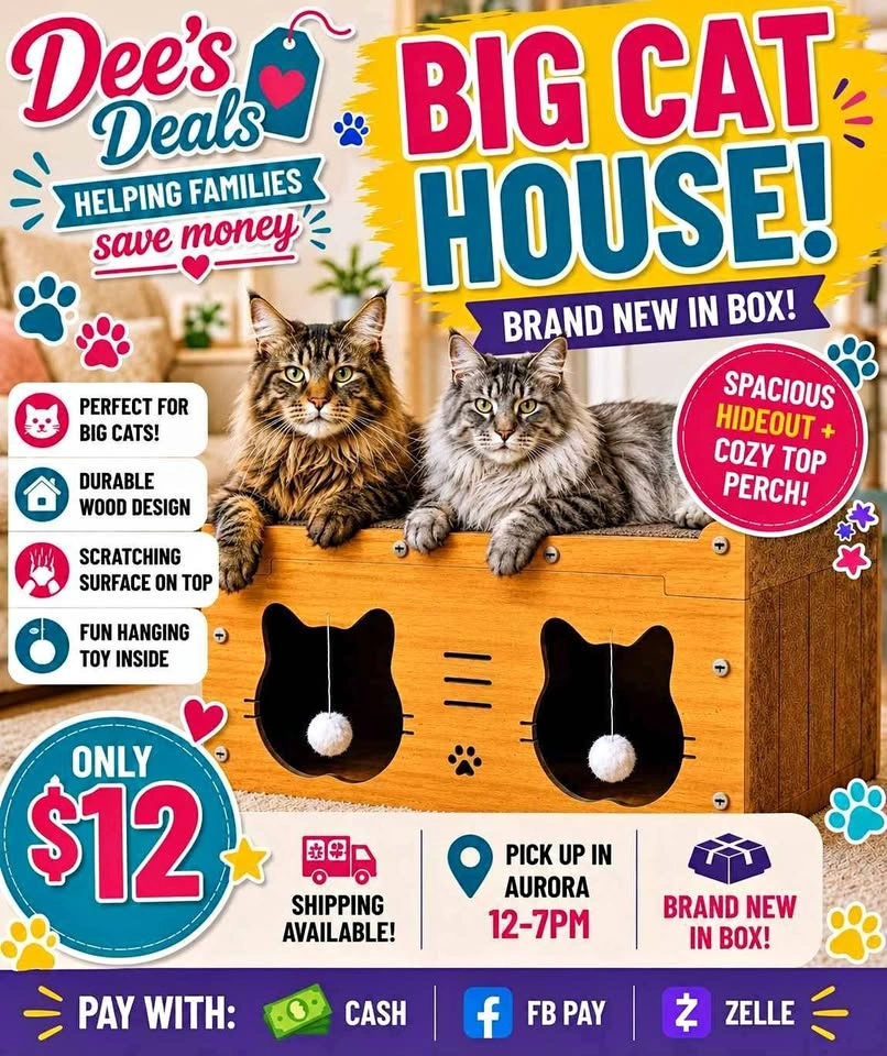 Big Cat House BRAND NEW IN BOX ONLY $12