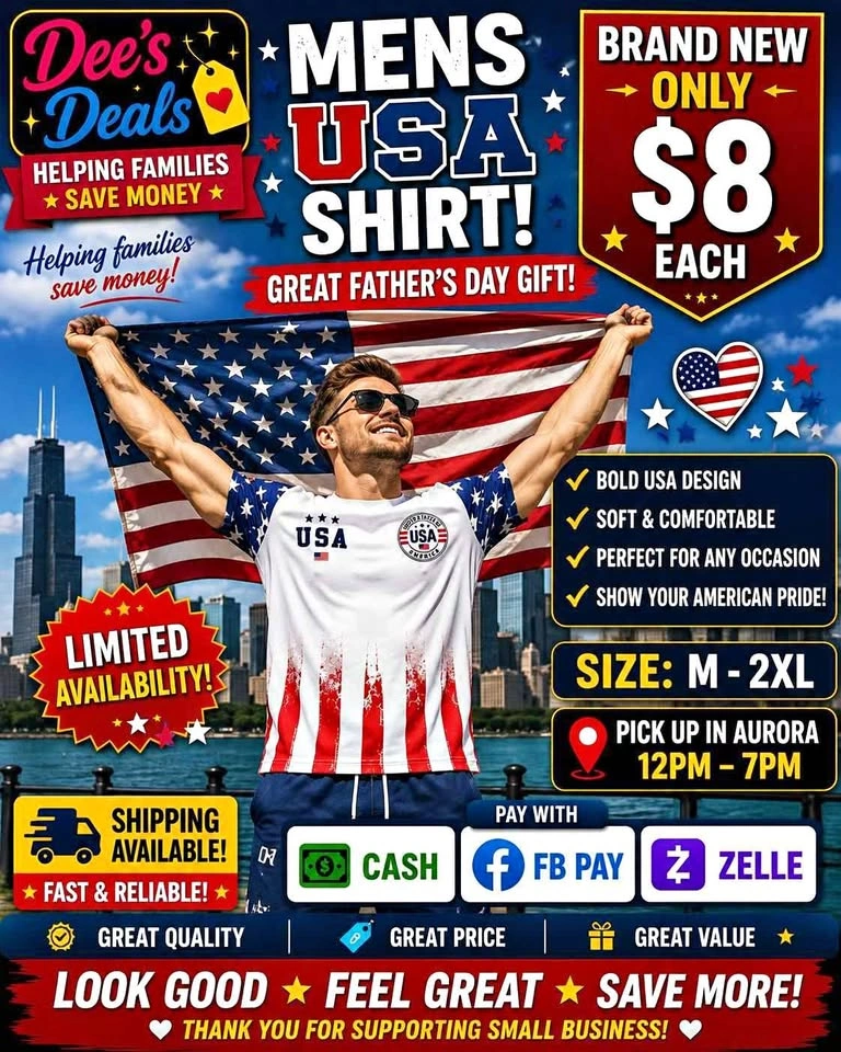 USA T-shirt Brand New ONLY $8