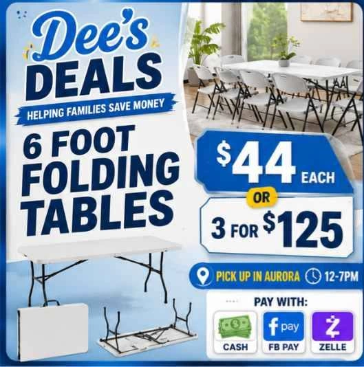 6 foot folding tables BRAND NEW IN BOX ONLY $44 - photo 4