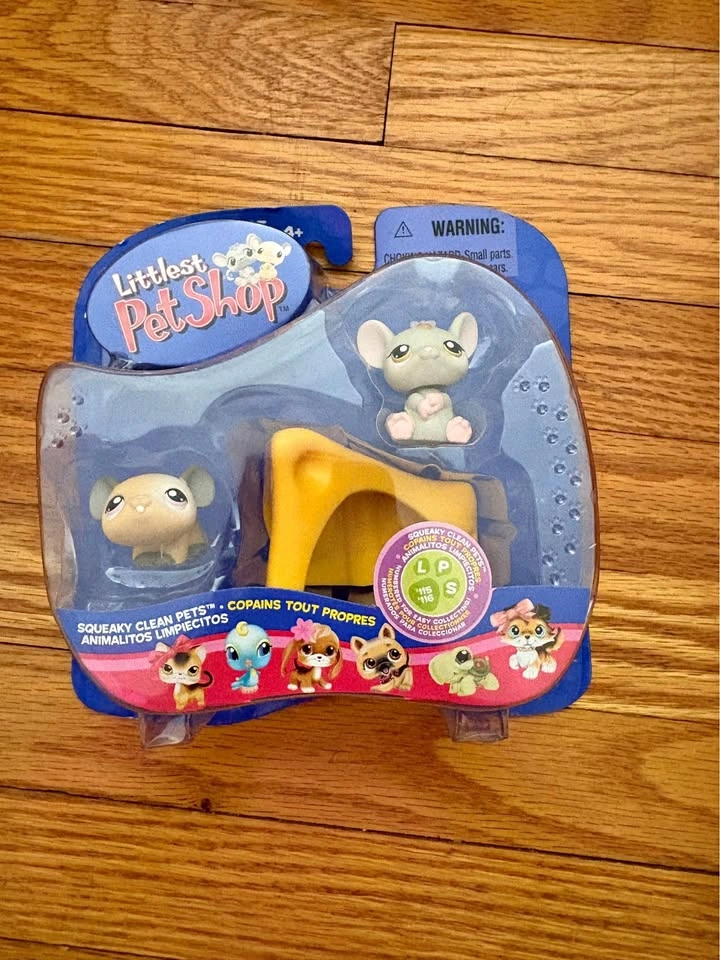 Littlest Pet Shop Squeaky Clean Pets Mice #115 #116