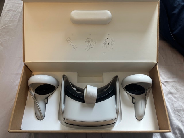 Meta Quest 2 headset and controls