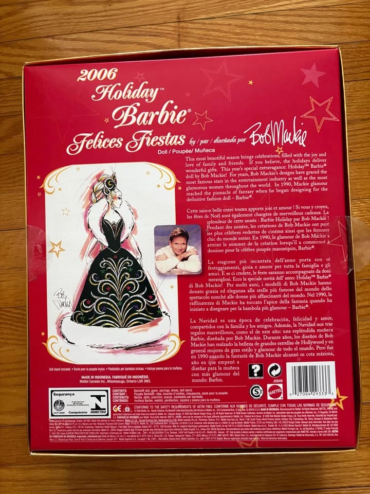 2006 Holiday Barbie Bob Mackie - photo 2
