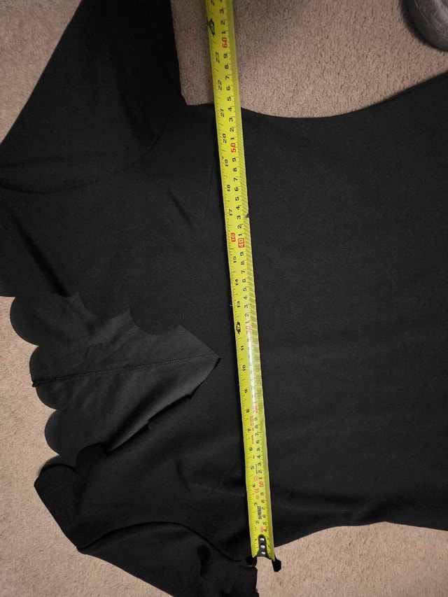 Black Scalloped Neckline Dress - photo 4