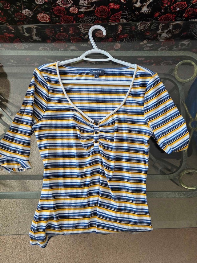 ModCloth Striped Ribbed Shirt