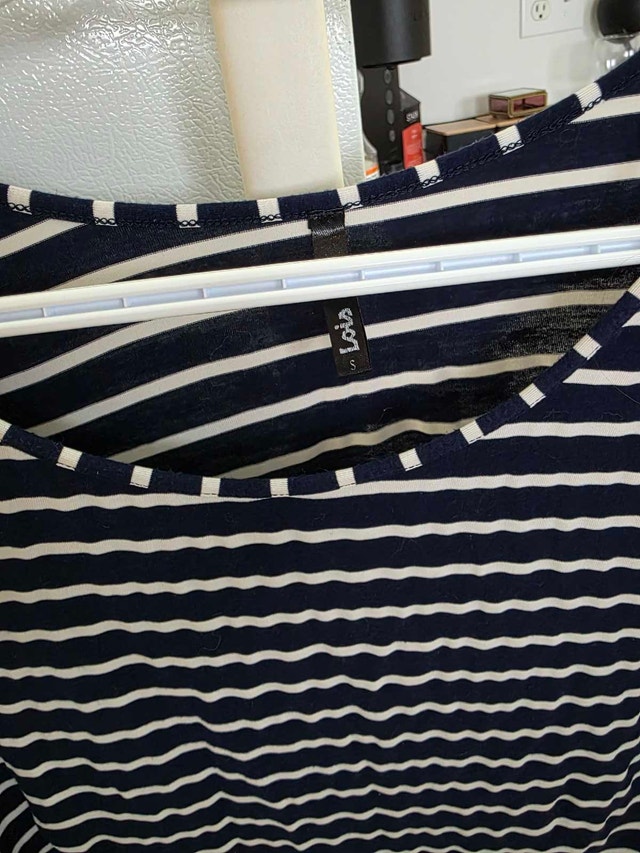 Lois Striped Cold Shoulder Top - photo 3