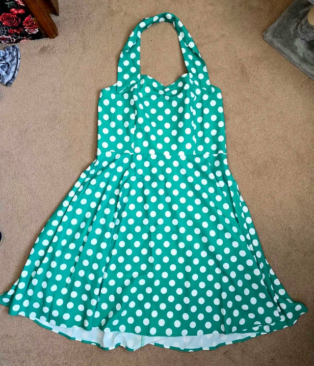 Polka Dot Halter Dress