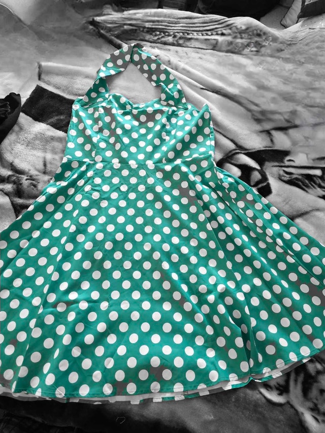 Polka Dot Halter Dress - photo 3