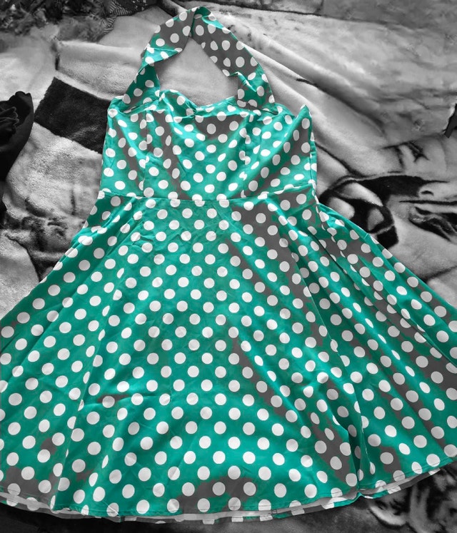 Polka Dot Halter Dress - photo 4