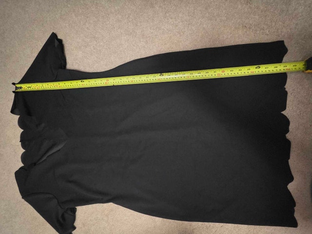 Black Scalloped Neckline Dress