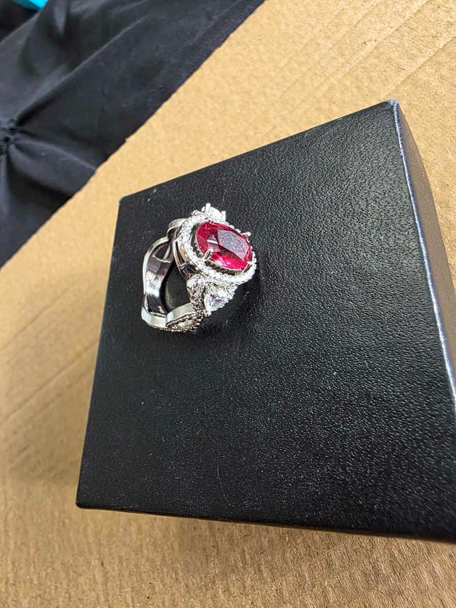 925 Silver Oval Ruby Ring - photo 4