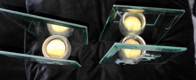 Glass Christmas Candle Holders - photo 2