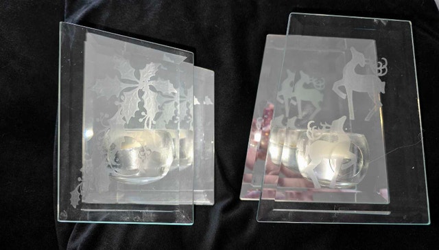 Glass Christmas Candle Holders - photo 3