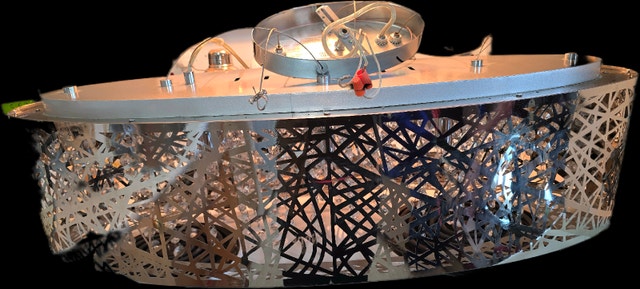 Hard-to-Find Modern Chrome & Crystal Oval Chandelier - photo 2