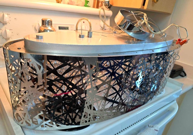 Hard-to-Find Modern Chrome & Crystal Oval Chandelier - photo 5