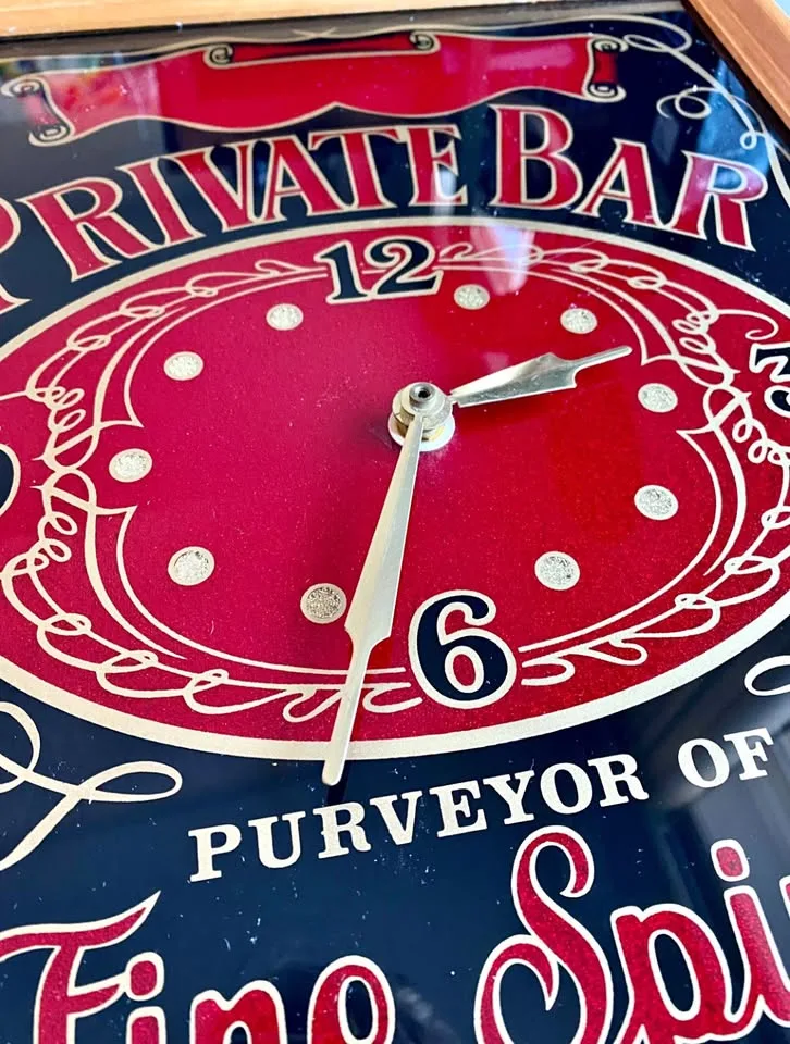 ✨ BUY 3+ GET 50% OFF! Retro "Private Bar" Wall Clock thumbnail