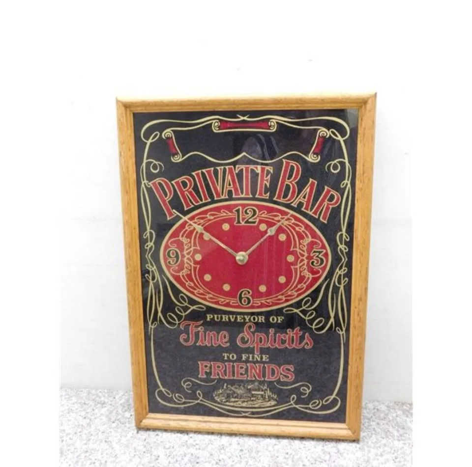 ✨ BUY 2+ GET 50% OFF! Retro "Private Bar" Wall Clock image indicator(2)