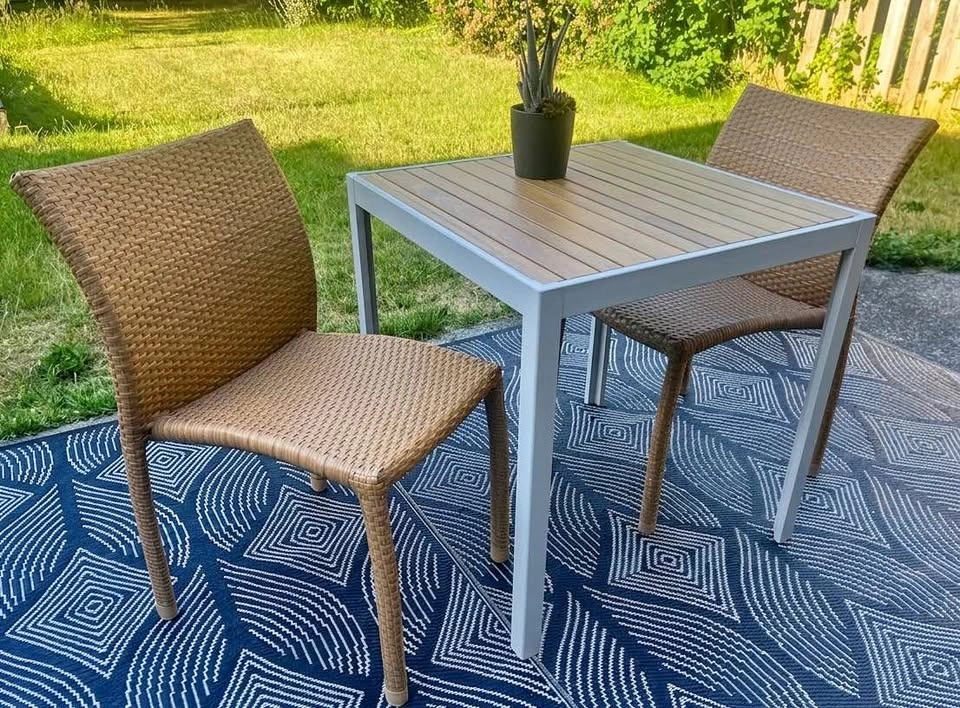 Premium Ratana Riviera Bistro Set – Eucalyptus Table