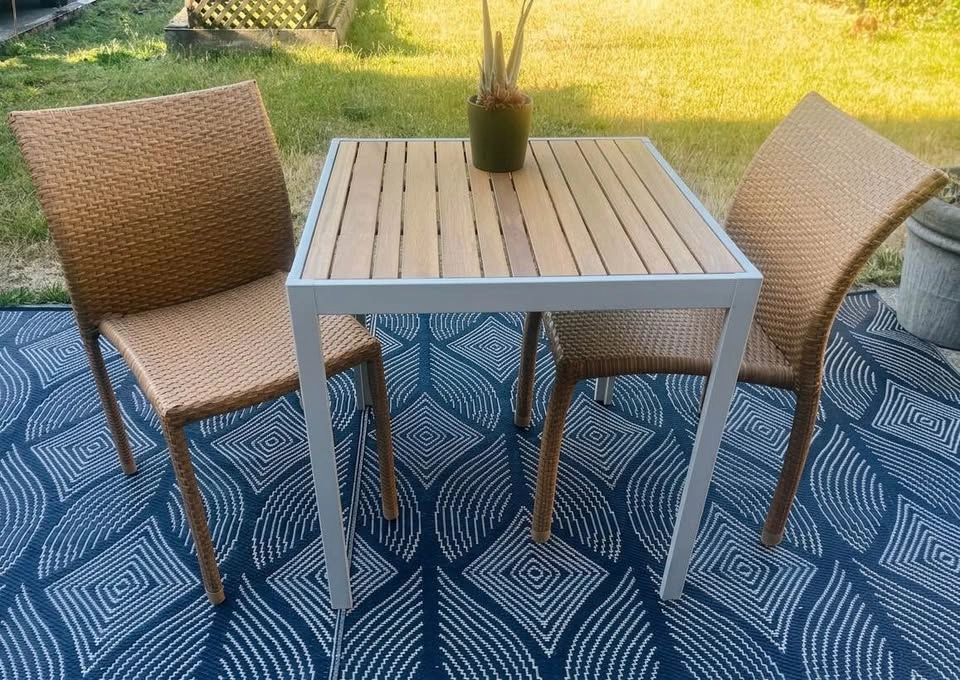 Premium Ratana Riviera Bistro Set – Eucalyptus Table - photo 2
