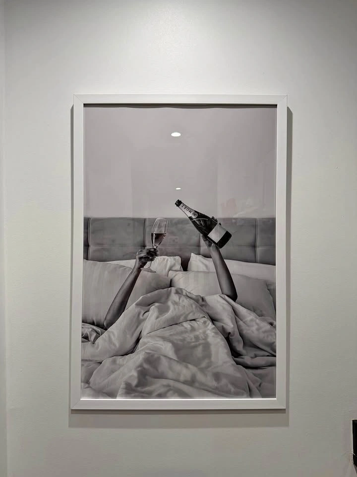 Champagne in Bed Print