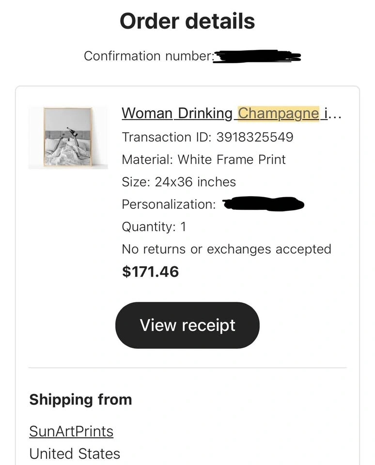Champagne in Bed Print - photo 3