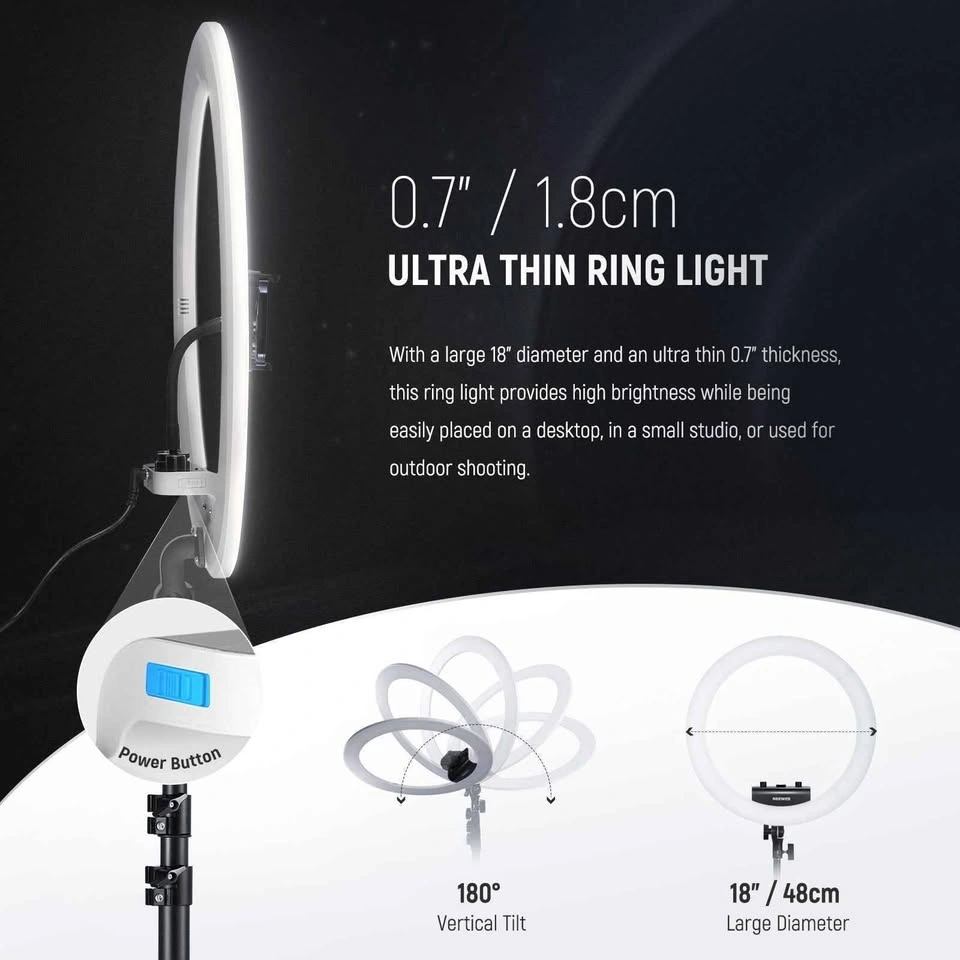 NEEWER RP18B Pro 45W 18" Ring Light Kit - photo 2