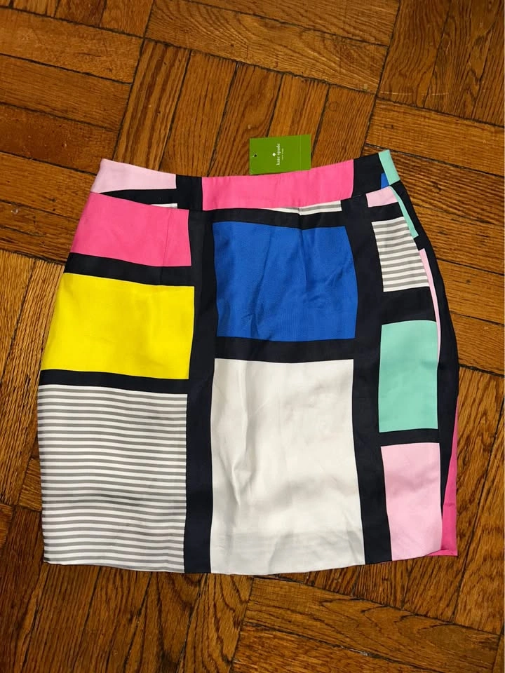 Kate Spade Geometric Colorblock Skirt - NEW w Tags - SZ 2 ⚽️ - photo 3