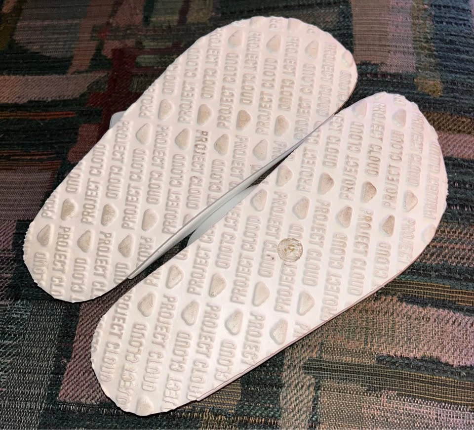 Project Cloud Venita White Leather Slide Sandals - NEW - SZ 9 ⚽️ - photo 3
